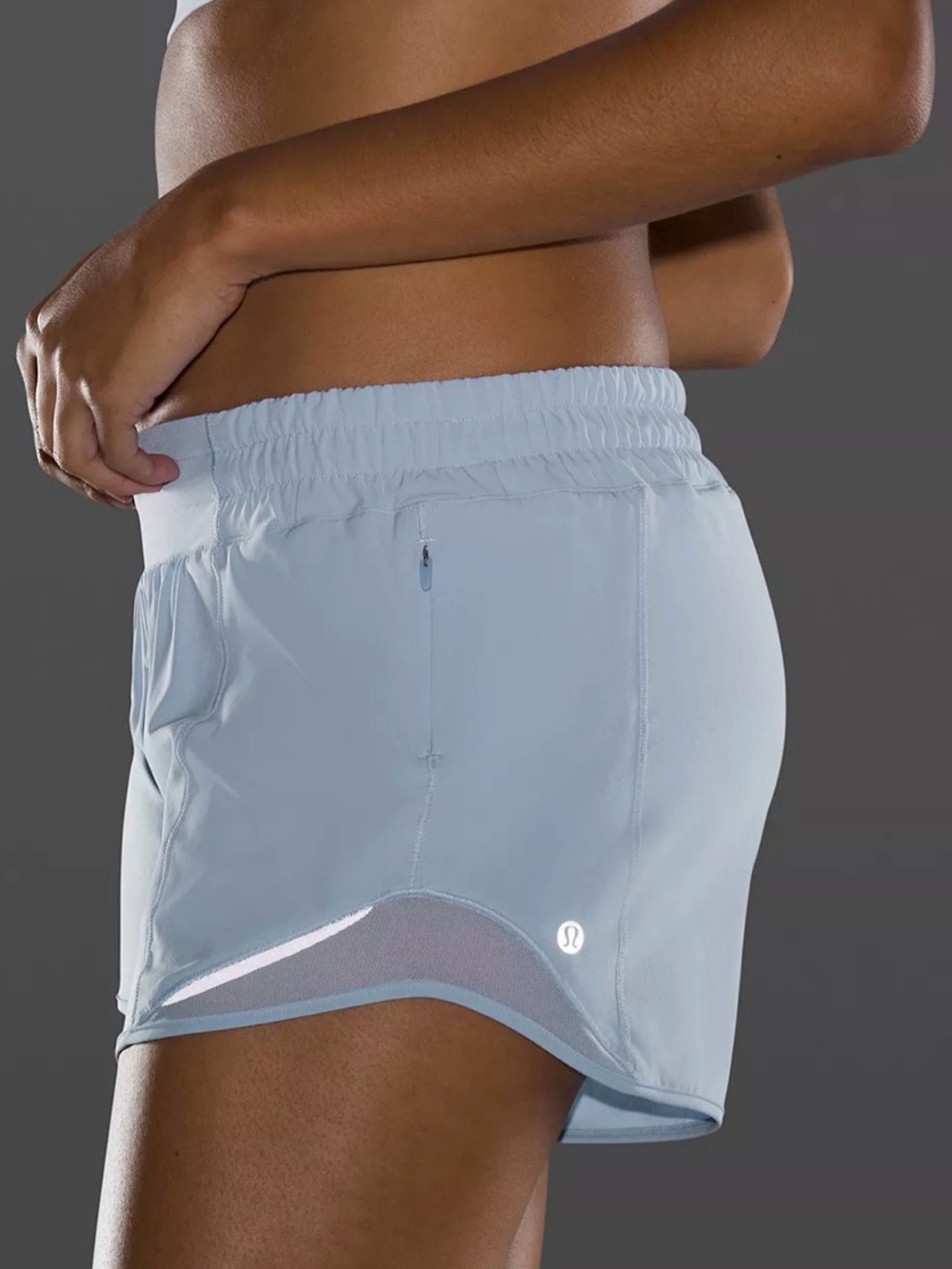 Lululemon Hotty Hot Low-Rise Lined Short 4" size 10 Colour
Blue Linen